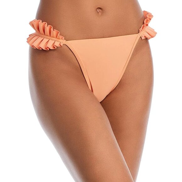 Andrea Iyamah Mulan Swim BIKINI BOTTOM Ruffled Size XL Apricot Peach Orange NEW - Picture 2 of 15